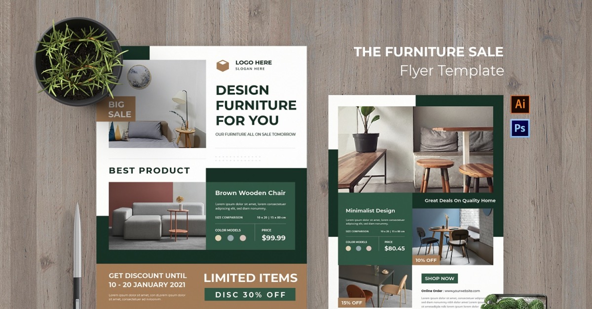 The Best Furniture Sale Flyer 180422 TemplateMonster