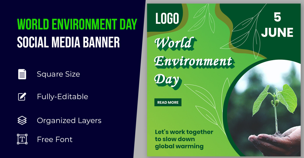 World Environment Day Social Media Poster - TemplateMonster