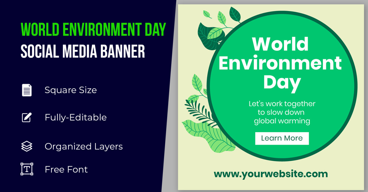 Happy World Environment Day Idea Social Media Banner