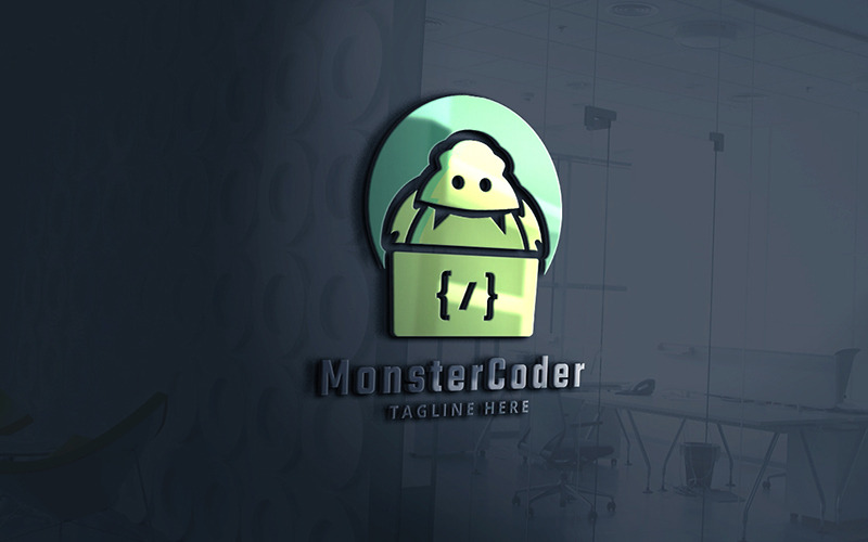 Error Code Monster Designs Professional Code Monster Logo temaplte - TemplateMonster