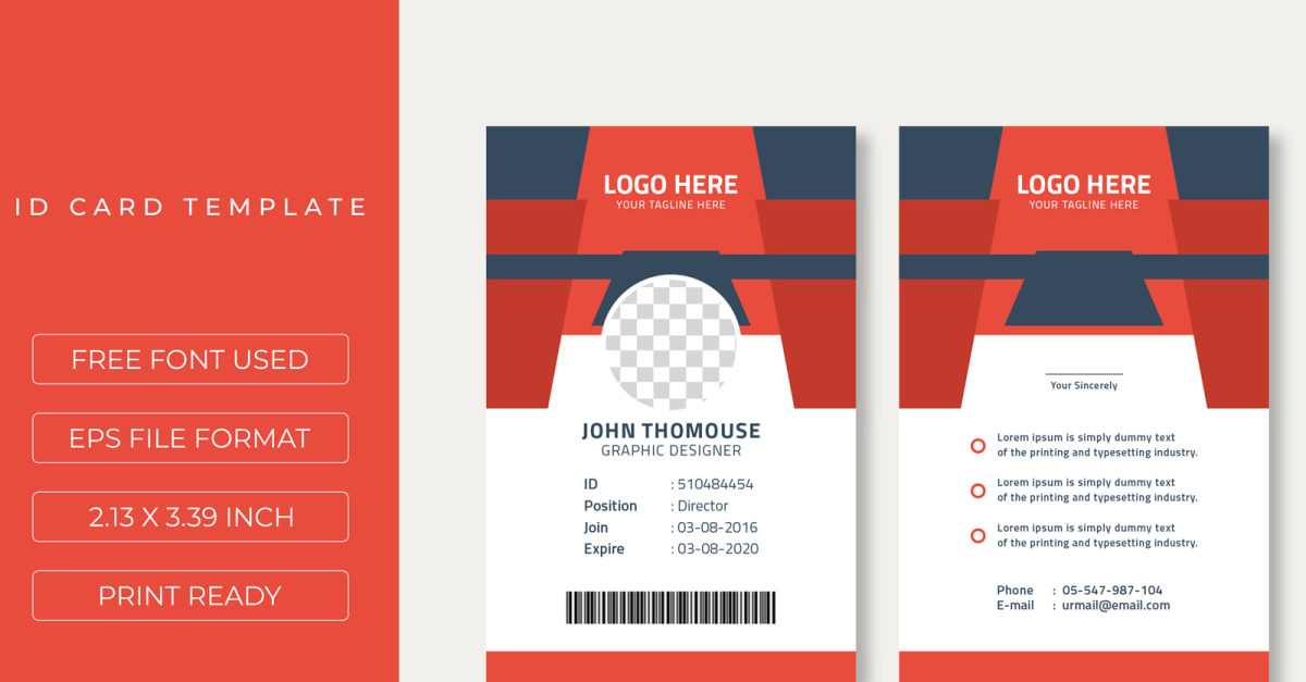 Creative Id Card Design Template Design Layout