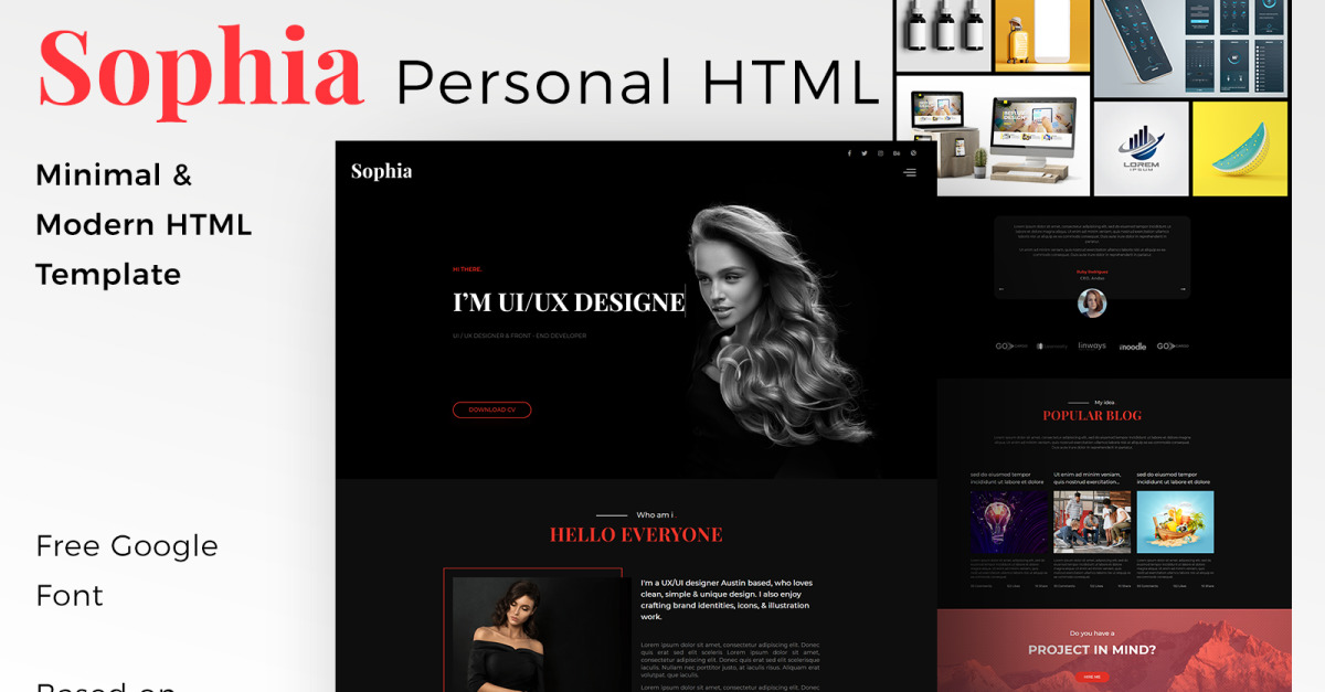 Шаблон личного сайта. Портфолио html. CSS Portfolio Page.