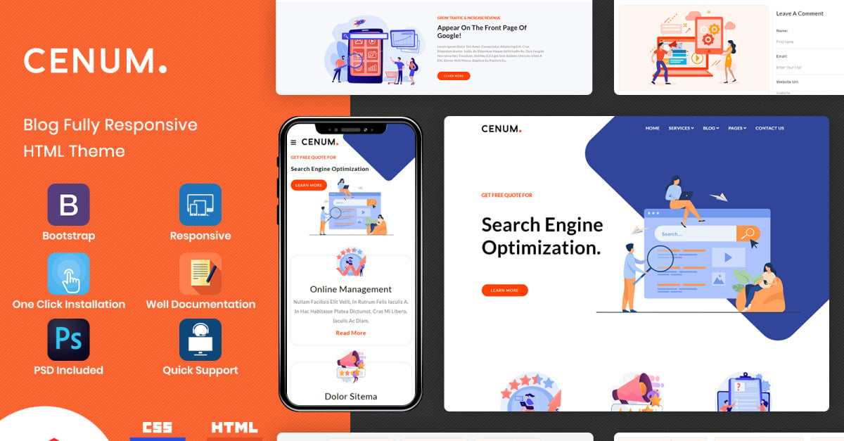 Cenum - Multipurpose HTML Website Template