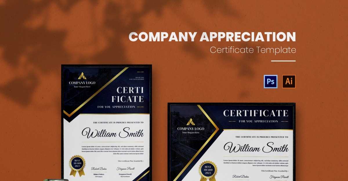 Company Appreciation Certificate Template - Templatemonster