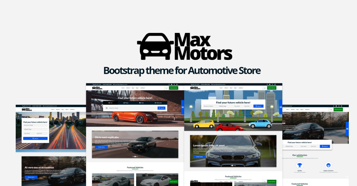 MaxMotors - Bootstrap Website template for Automotive Store