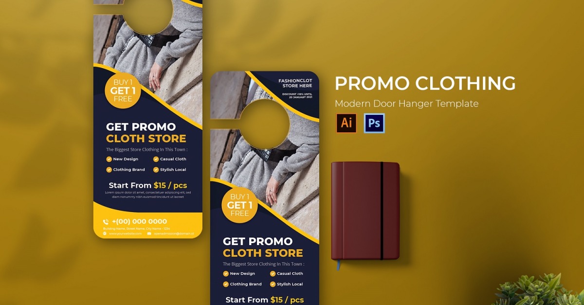 Promo Clothing Door Hanger #185102 TemplateMonster