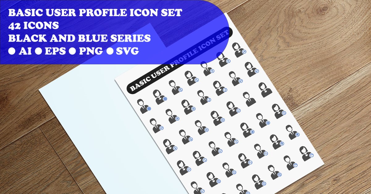 Basic User Profile Icon Set template - TemplateMonster