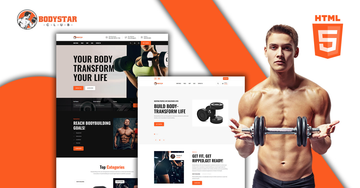 Bodystar - Modèle HTML de gymnase #185770 - TemplateMonster