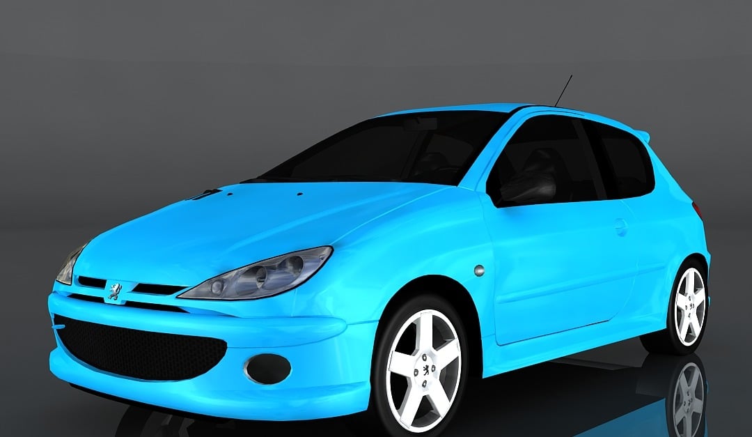 2004 Peugeot 206 RC 3d model #186673 - TemplateMonster