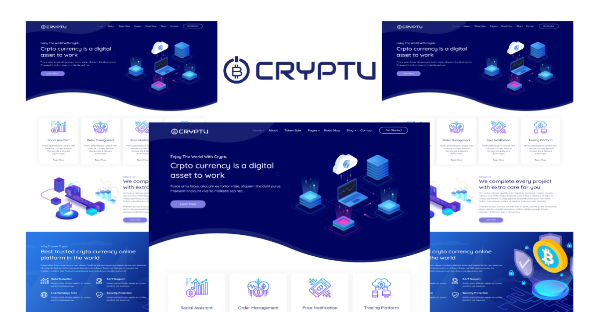 Cryptu - Cryptocurrency Bootstrap 5 HTML Template