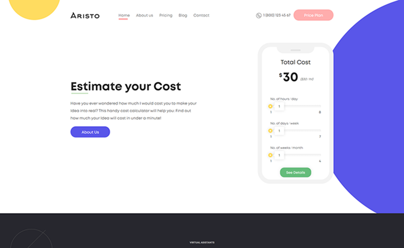 Aristo HTML Website template