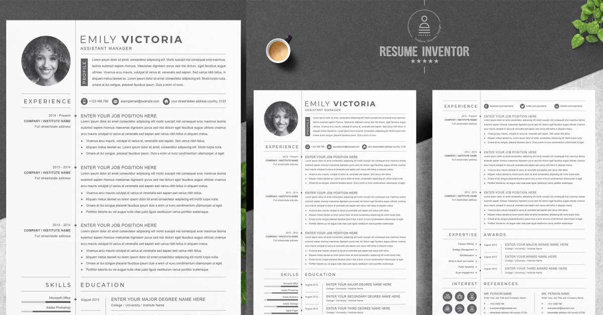 Emily Victoria / CV Template #190086 - TemplateMonster