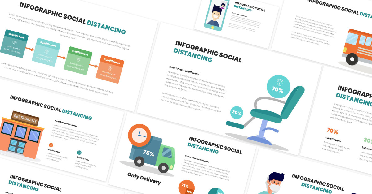 Social Distancing Infrographic Google Slides Template
