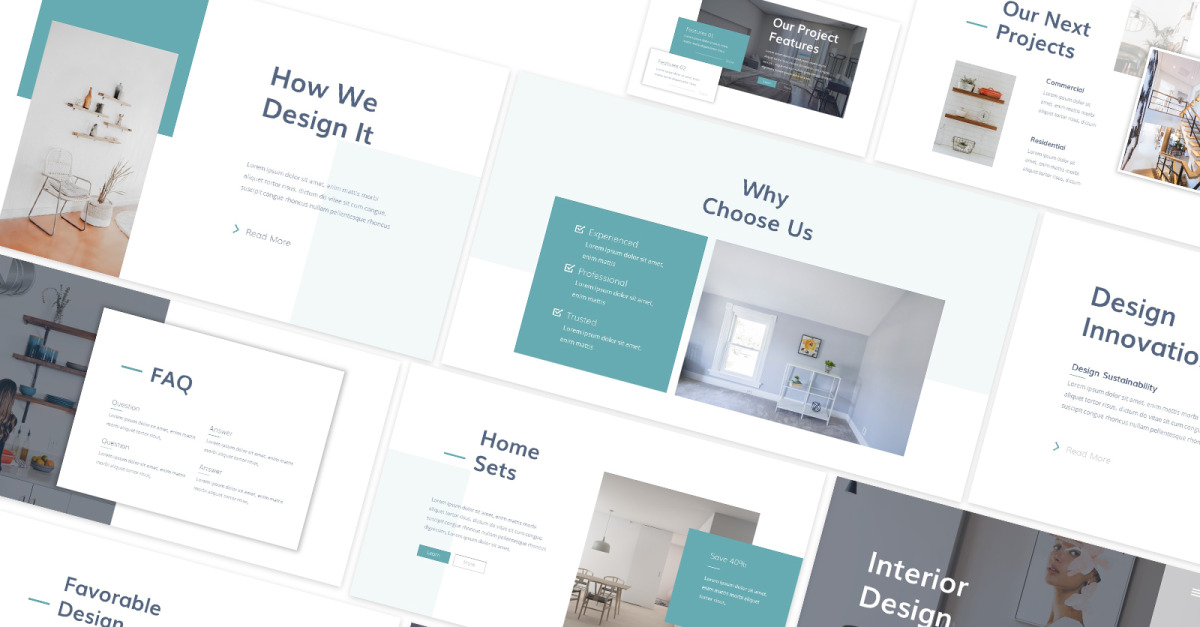 Interior Design 2 Powerpoint-Vorlage - TemplateMonster