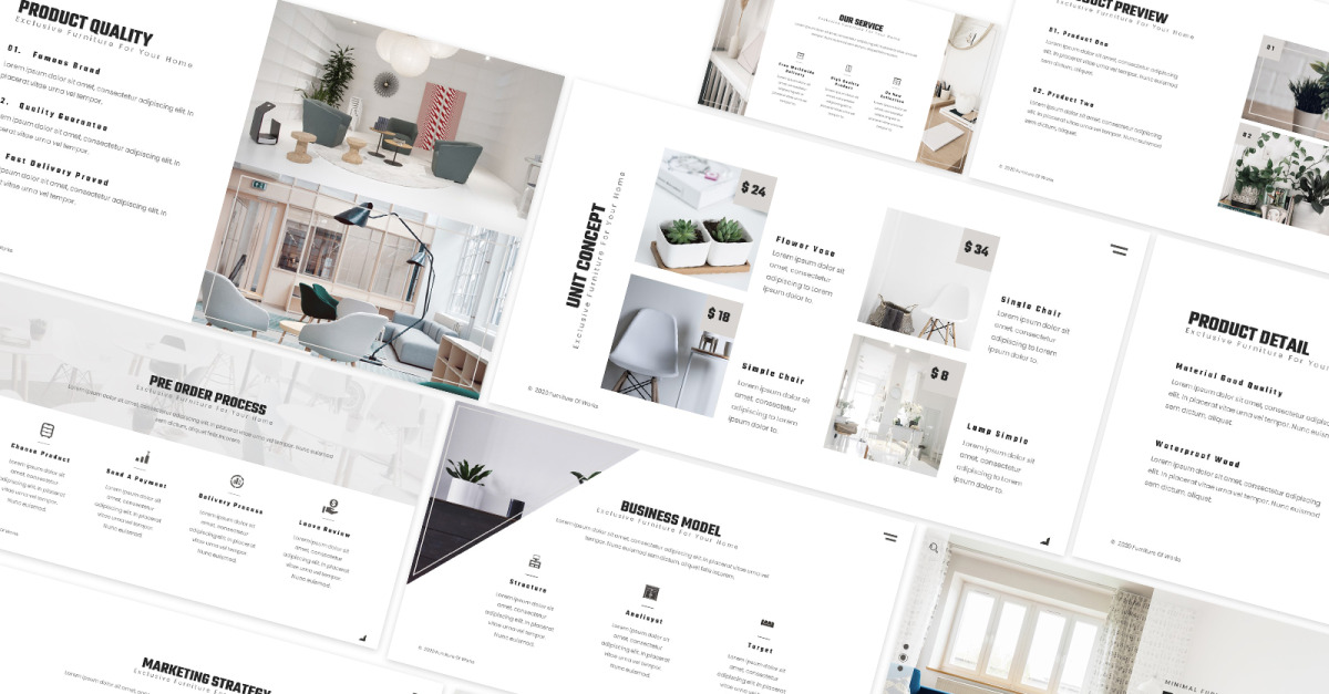 Modello PowerPoint per mobili Brusaly - TemplateMonster