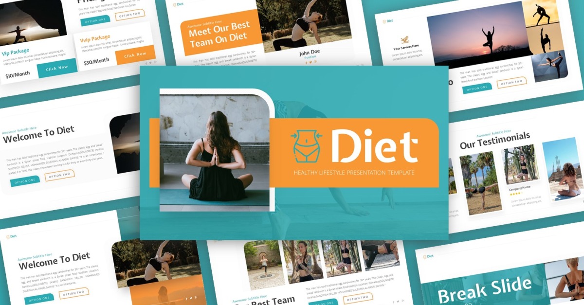 Diet - Healthy Lifestyle Multipurpose PowerPoint Template