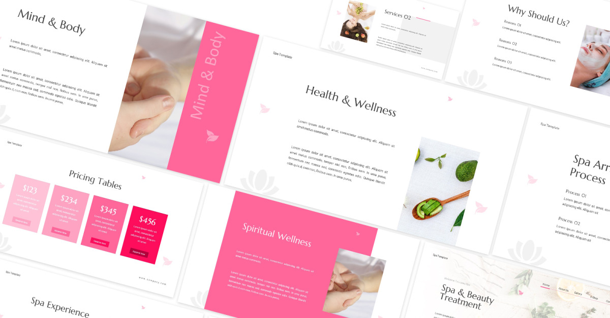 Luxury Spa Powerpoint Template #192222 - TemplateMonster