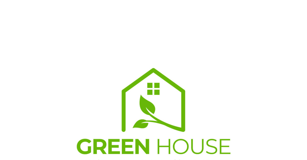 Green Real Estate Logo Design Template Concept For Leaves