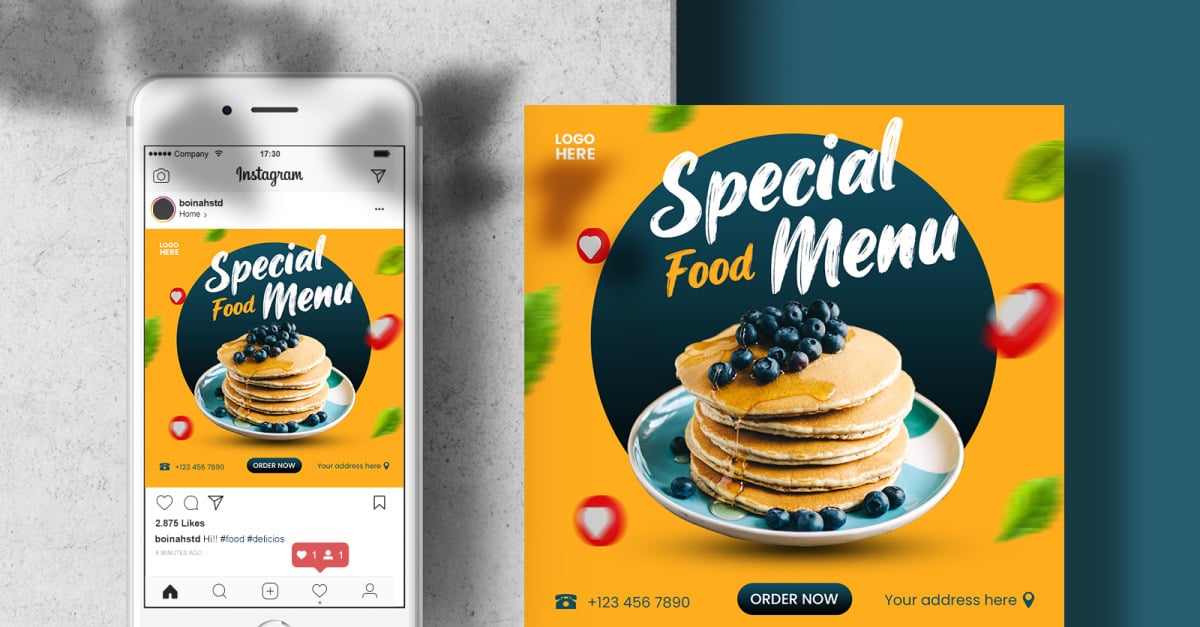 Special Food Menu Instagram Post Banner Template Social Media