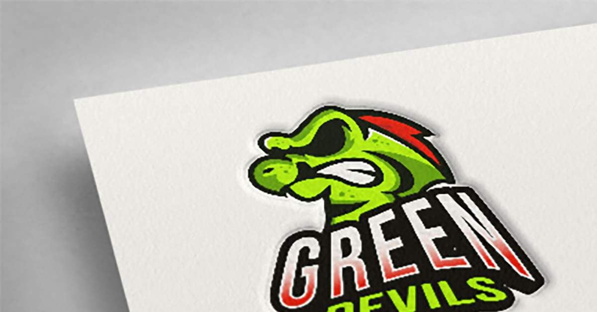 Green Devils Esport Logo Template #193023 - TemplateMonster