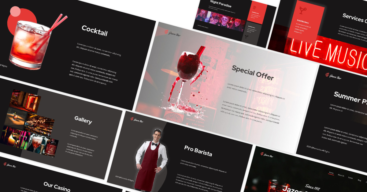 Pub & Bar Powerpoint Template 193279 TemplateMonster