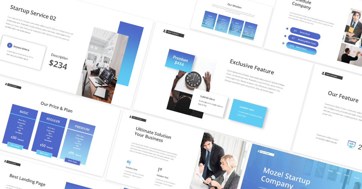 Startup Landing Page Powerpoint Template - TemplateMonster