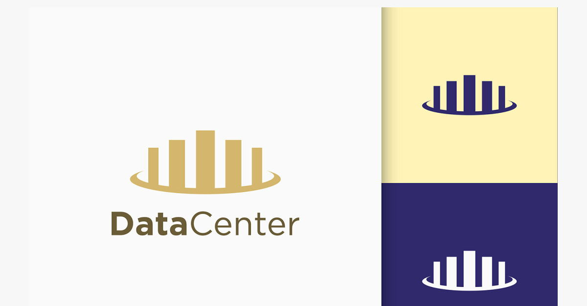 Logos Datos Diagrama o logotipo de estadística de datos en moderno