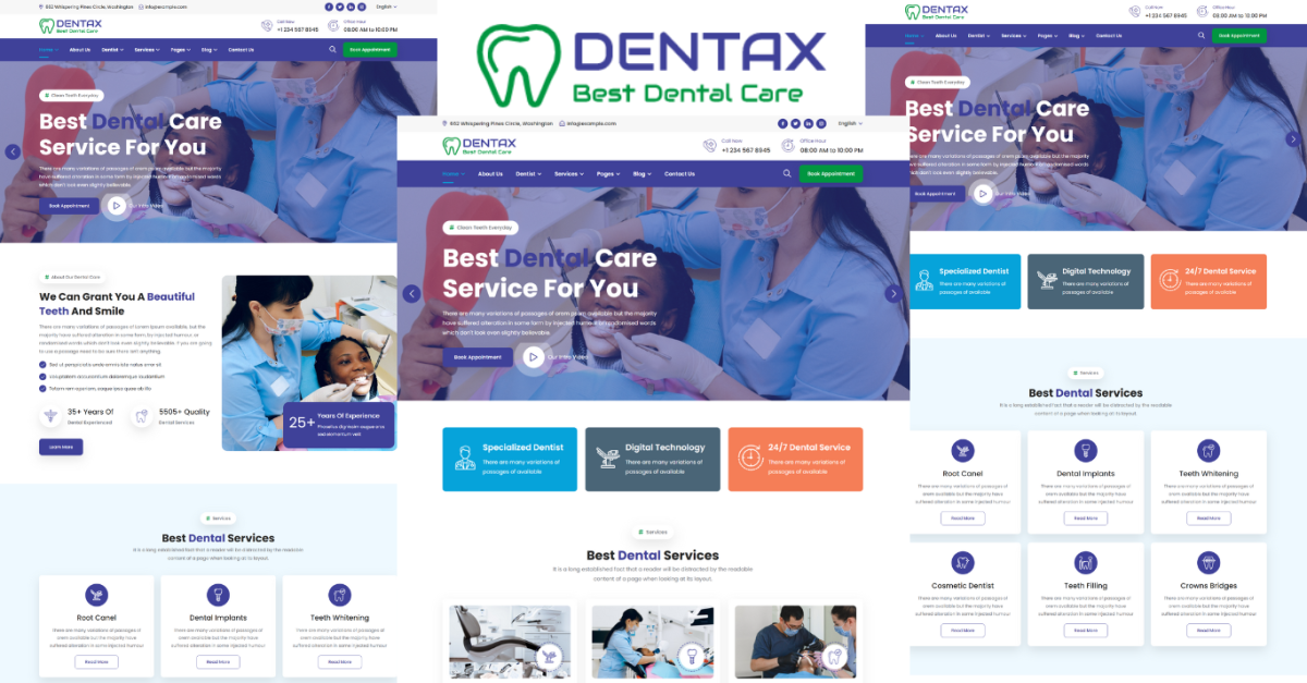 Dentax - Dentist & Dental Clinic HTML5 Template