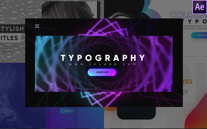 typography after effects template download