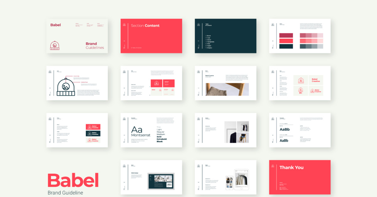 Babel - Brand Guidelines Presentation - Google Slides Template