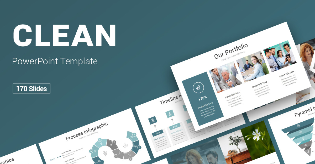 Clean PowerPoint Presentation Template - TemplateMonster