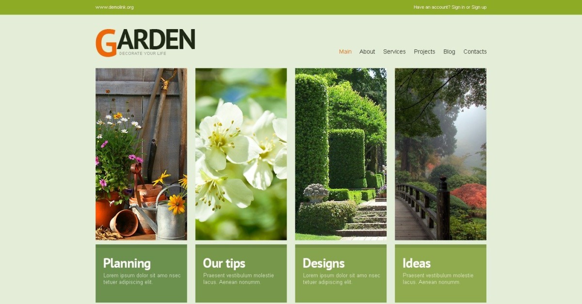 Free Themes for Garden Website 2
