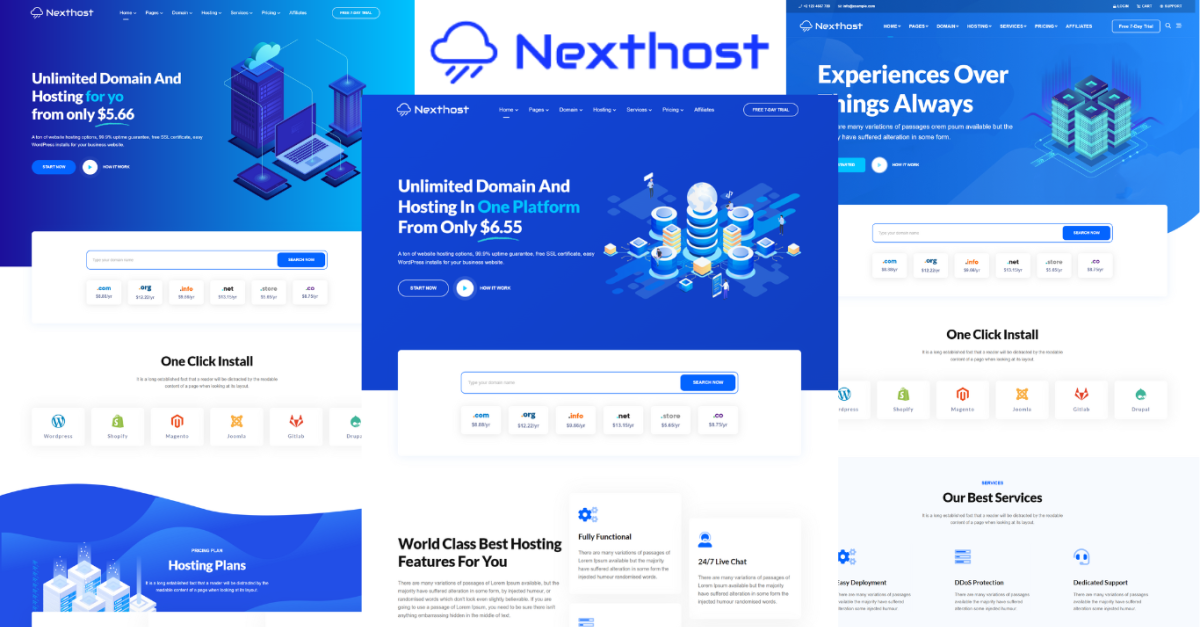 Nexthost - Web Hosting and Domain HTML5 Template