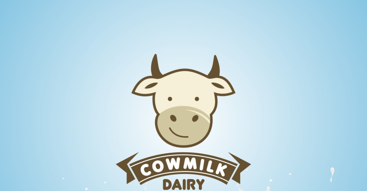 Premium Vector | Flat cow milk logo | Cow logo, Milk cow, Milk brands