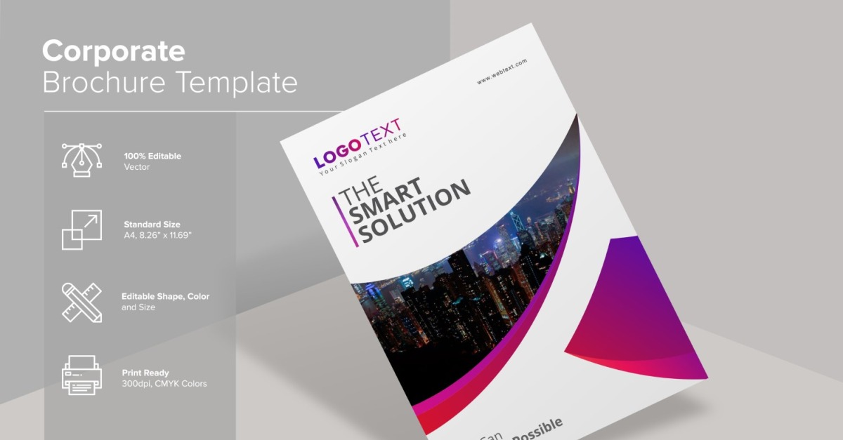 The smart solution Brochure Design Template - TemplateMonster