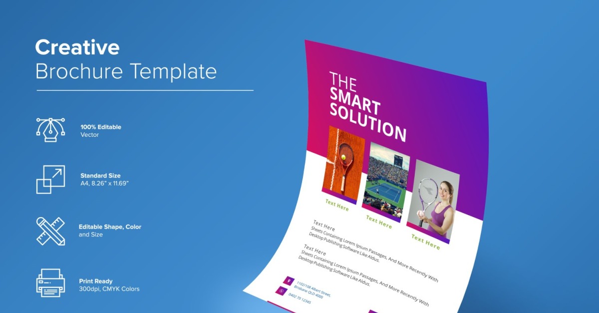 The smart solution Brochure Template - TemplateMonster