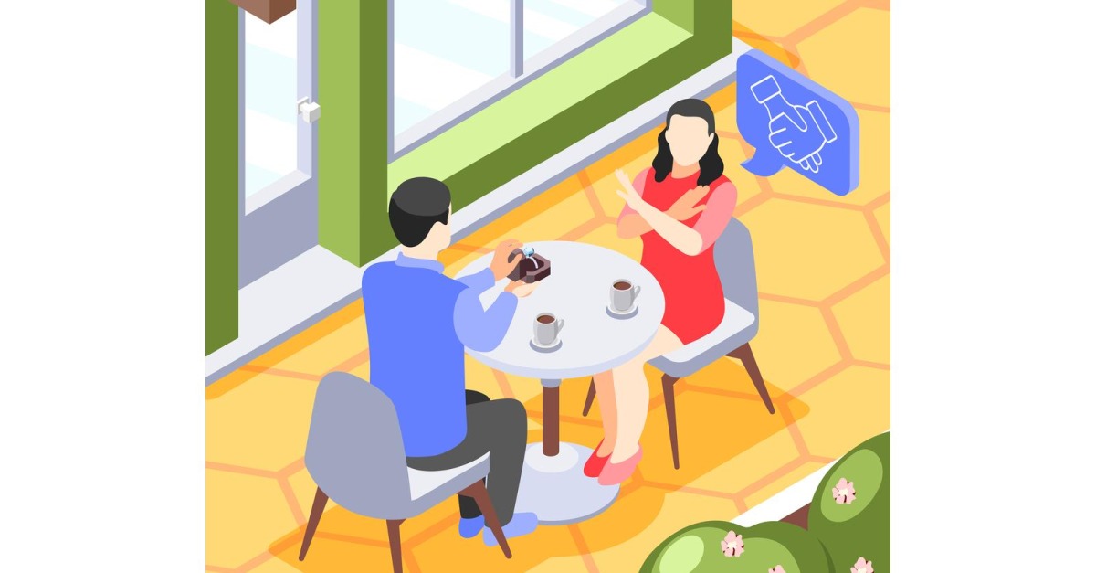 Friendzone Isometric Background Vector Illustration Concept