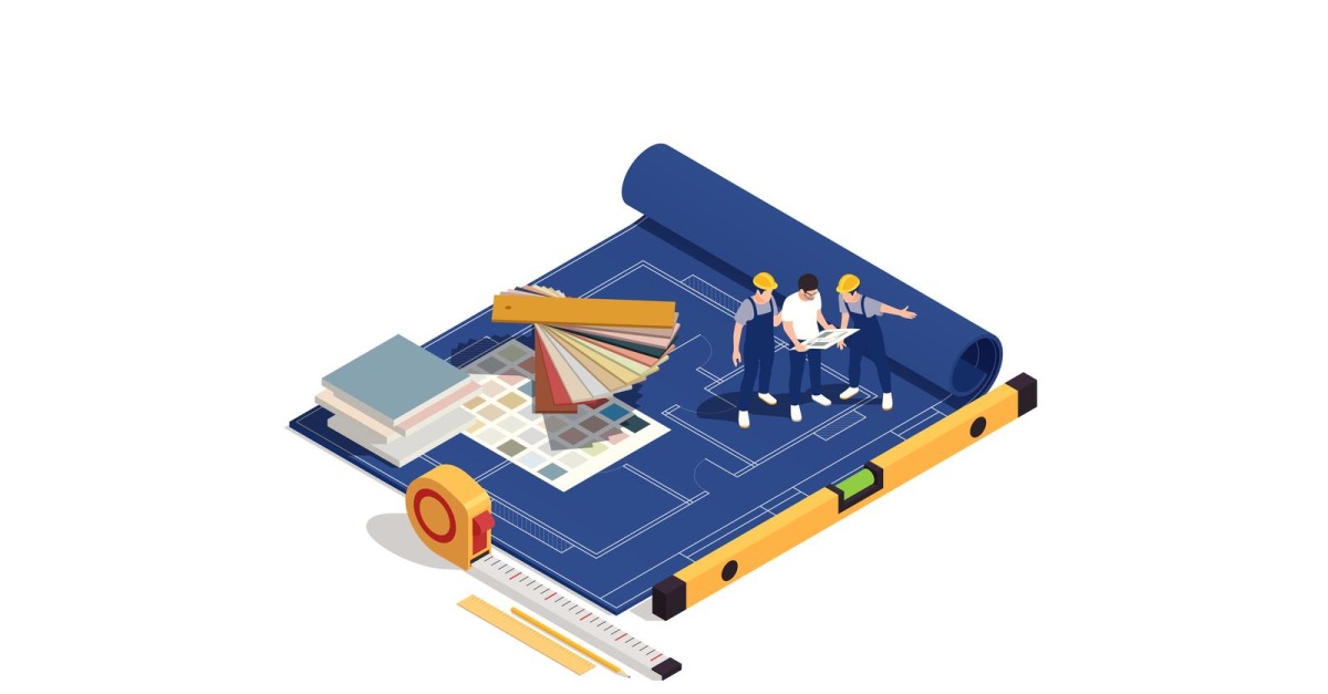 Interior Designer Isometric 4 Vector Illustration Concept