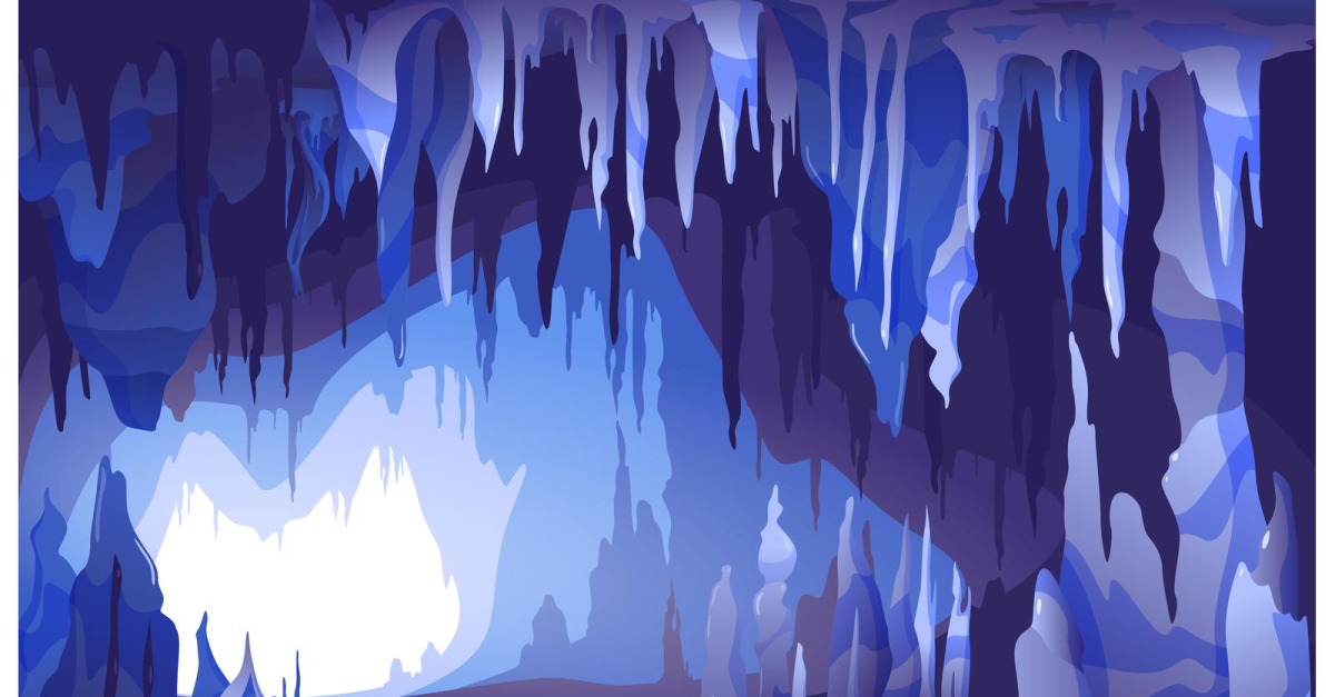 Stalactites Stalagmites Cave Vector Illustration Concept