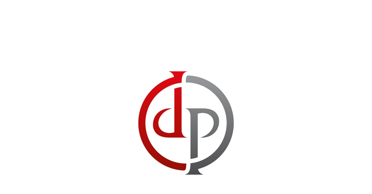 Dp logo design premium letter Royalty Free Vector Image