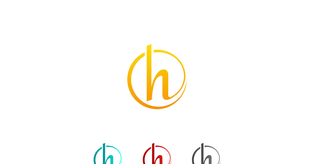 Letter H Circle Logo Design Vector Template - TemplateMonster
