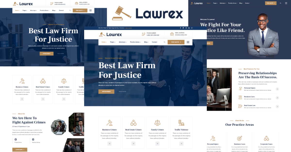 Lawrex - Lawyers & Attorney HTML5 Template