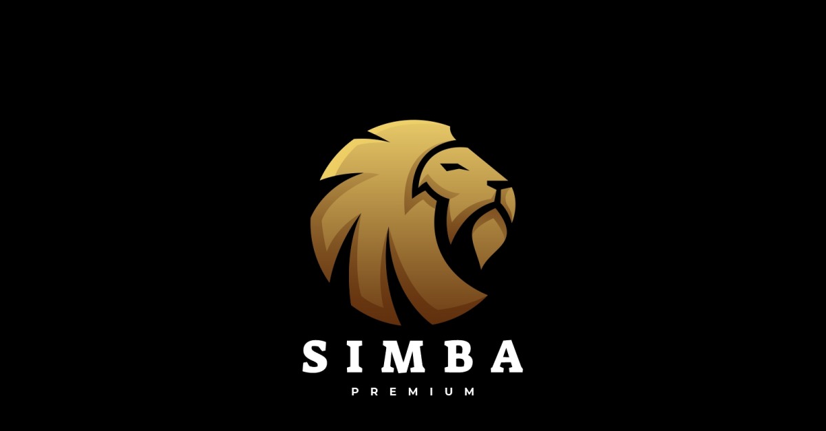 Simba Gold Gradient Logo Style #206281 - TemplateMonster