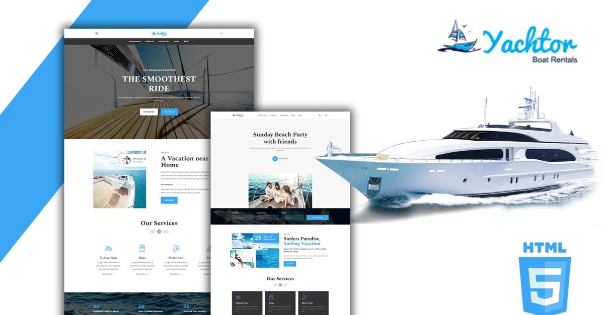 yacht website template