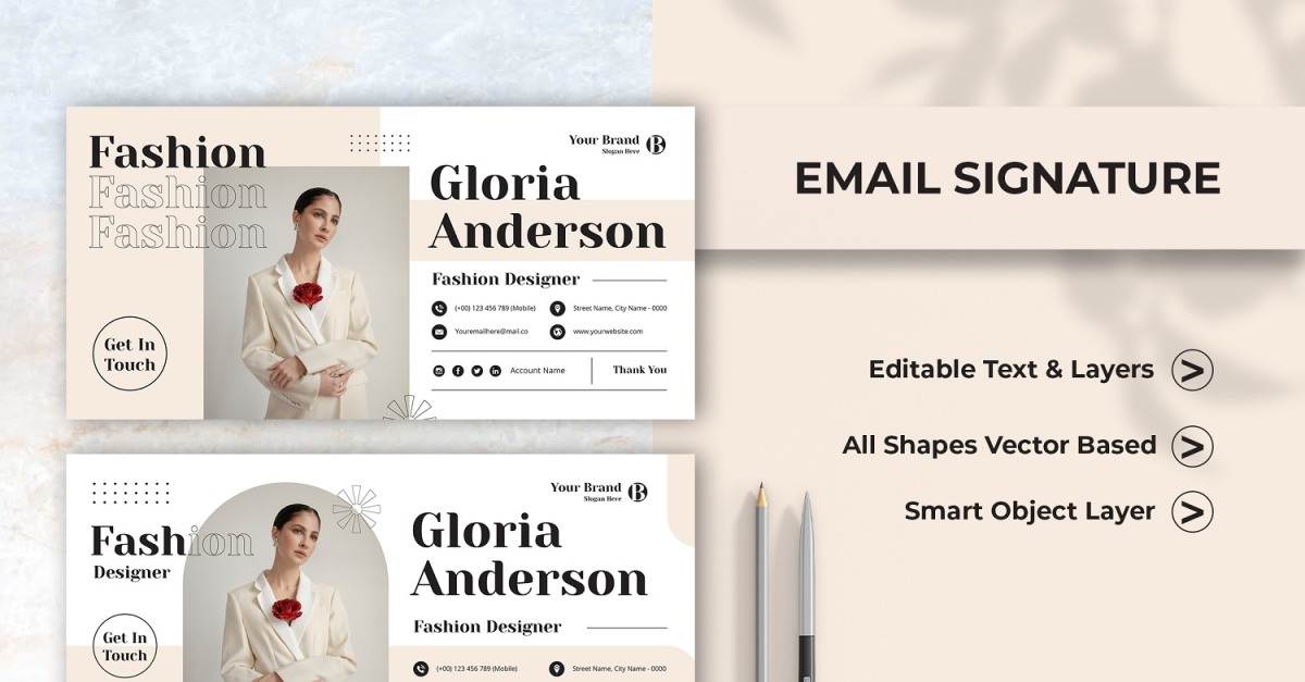 Fashion Designer Email Signature 208448 TemplateMonster