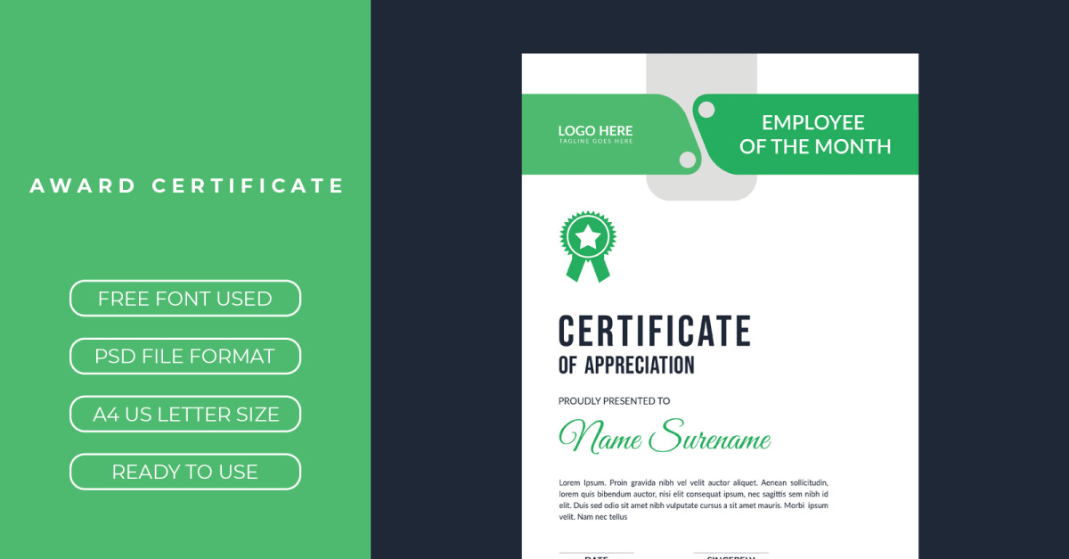 Smith Certificate Template Layout #208738 - Templatemonster