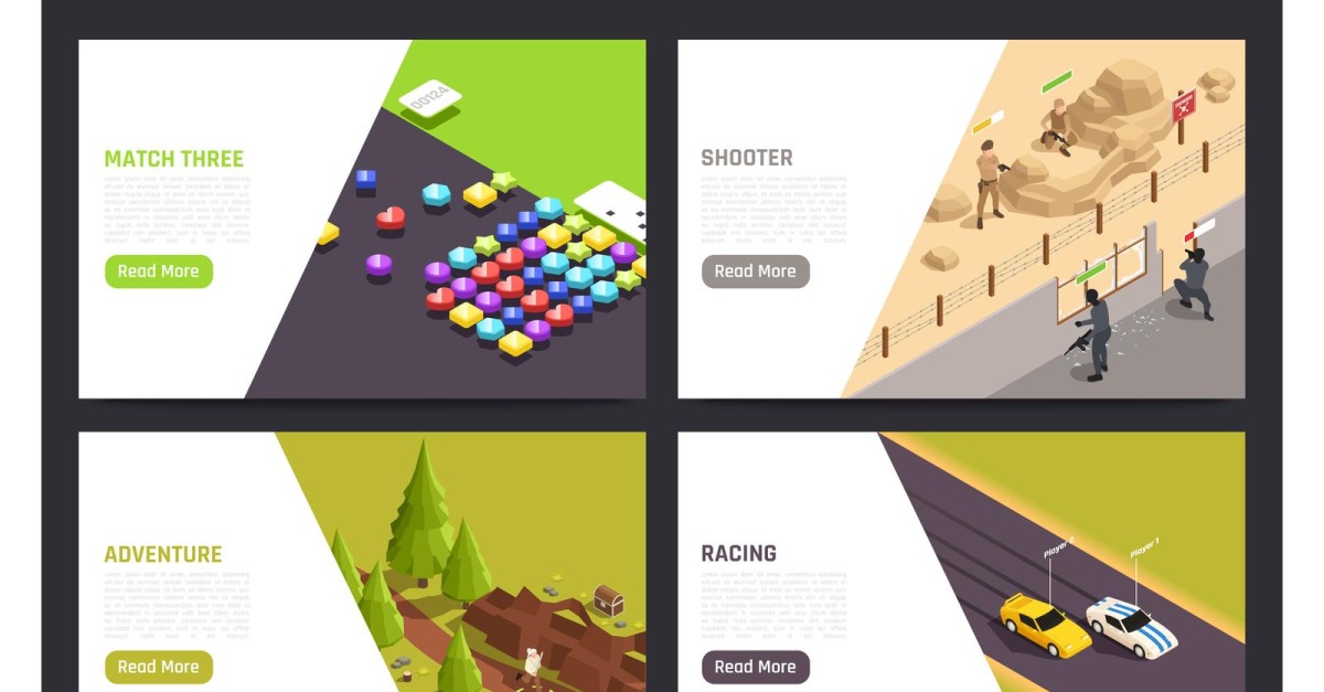 Mobile Gaming Isometric Set 210110126 Vector Illustration Concept