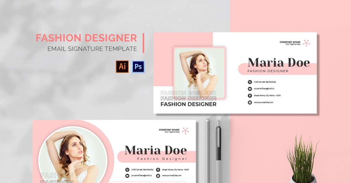 Fashion Design Email Signature 209996 TemplateMonster