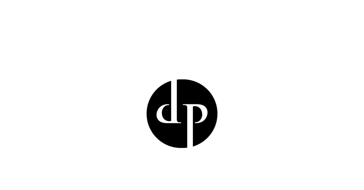 Dp logo design premium letter Royalty Free Vector Image