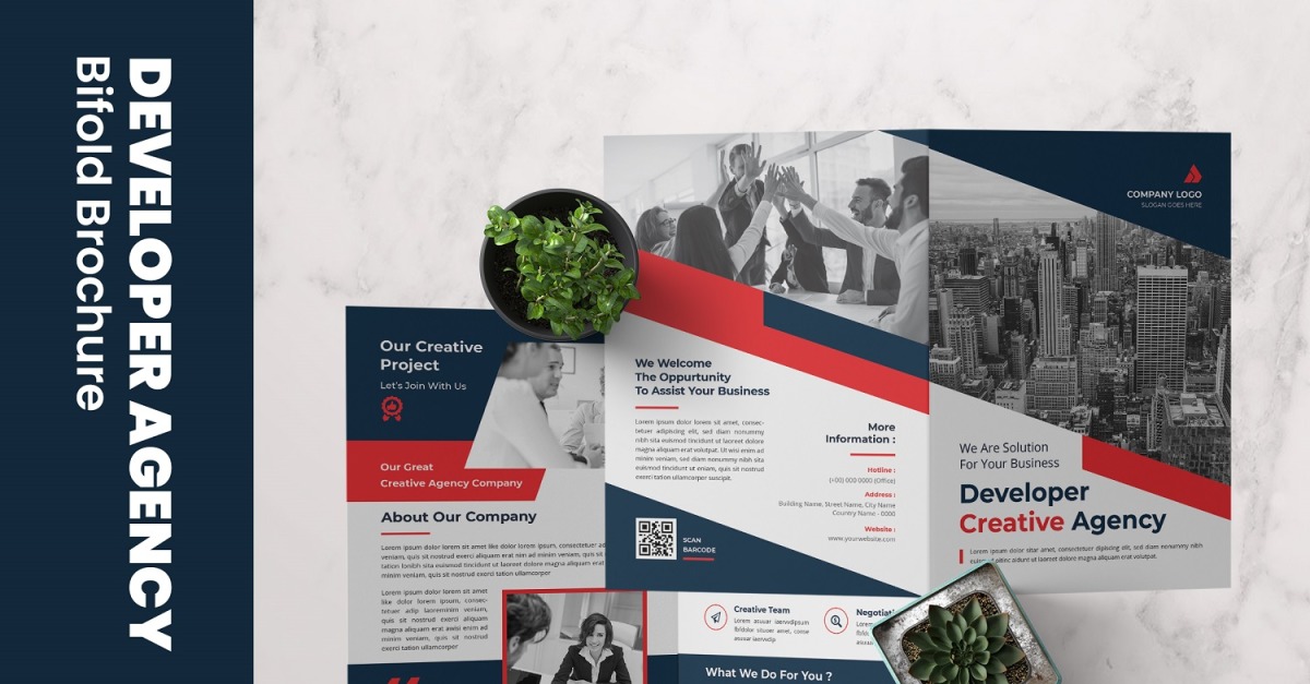 Developer Agency Flyer Bifold #210644 - TemplateMonster